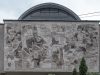 „Știința, Cultura, Artele”, mozaic din piatră naturală,  Biblioteca Judeţeană G. T. Kirileanu